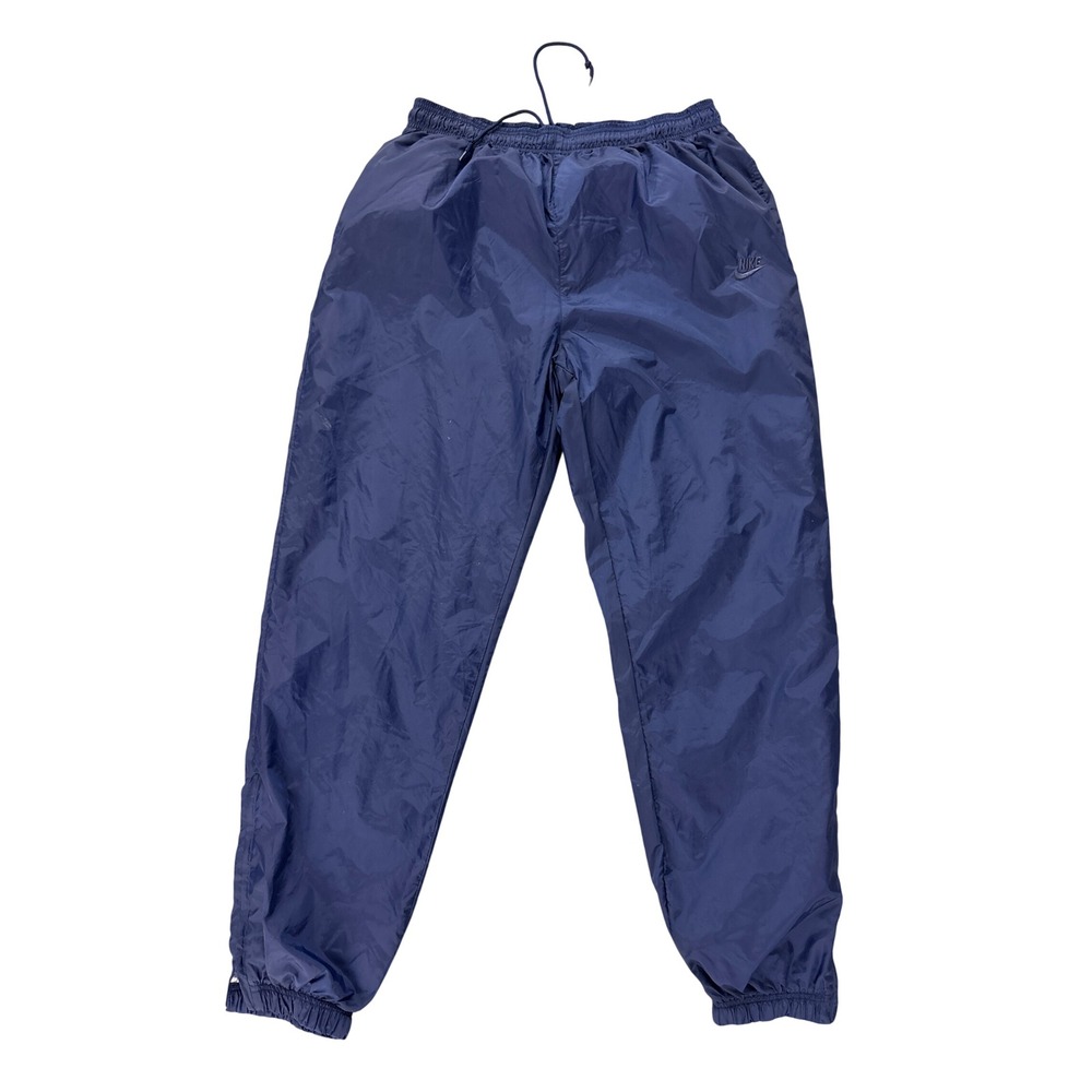 Nike Vintage Navy Blue Nylon Windbreaker Track Pants Mens Large H40407TWA